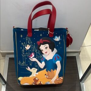 Snow White Themed Tote Bag with Red Handles